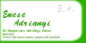 emese adrianyi business card